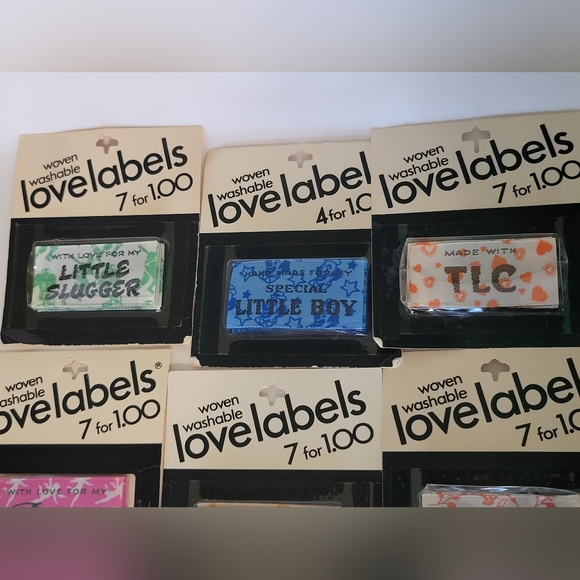 Vintage Woven Washable Love Labels Lot 20 Total - Picture 3 of 3